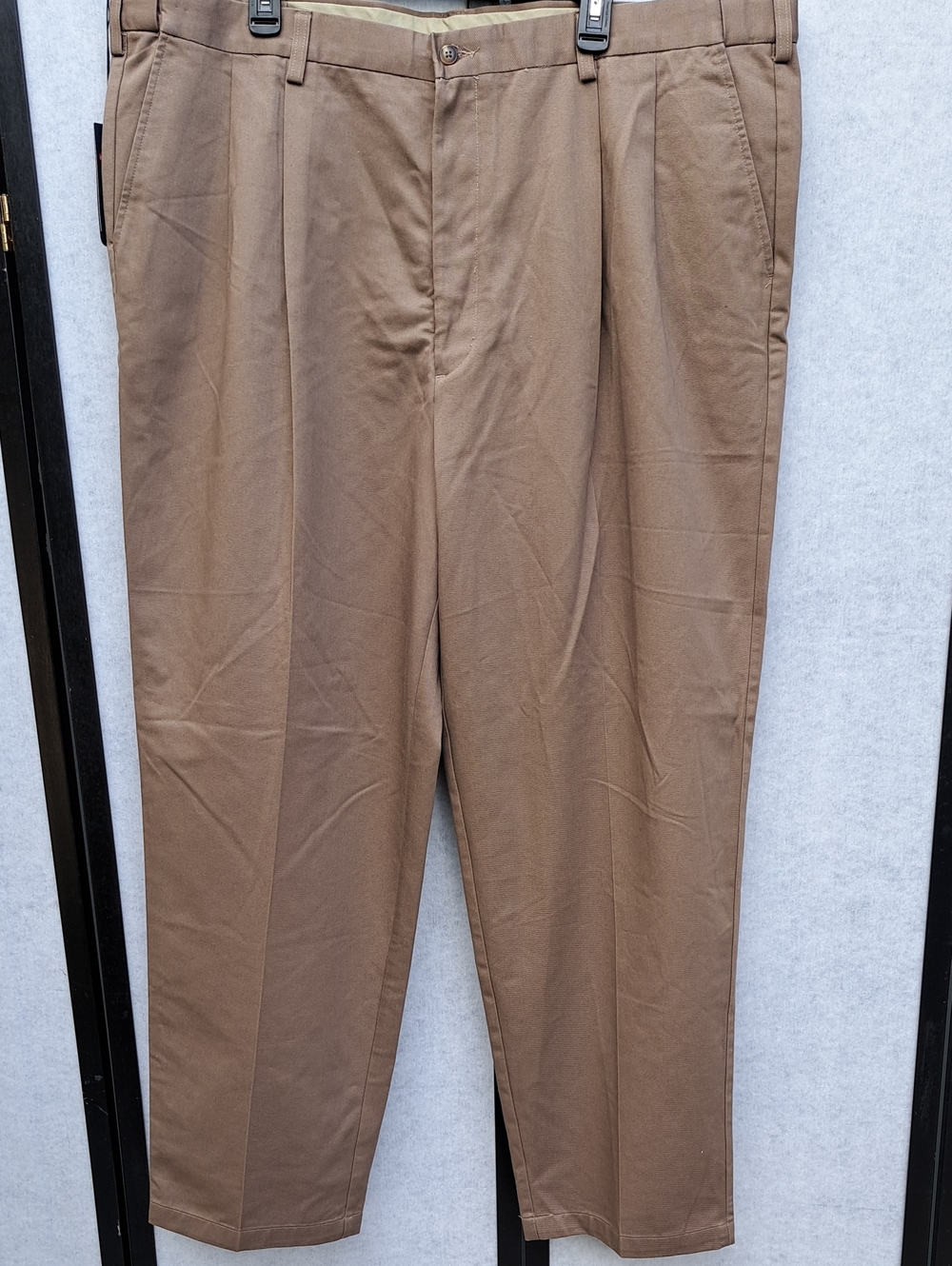 Roundtree & Yorke Men's Straight Leg Chinos - Brown Size 46X32